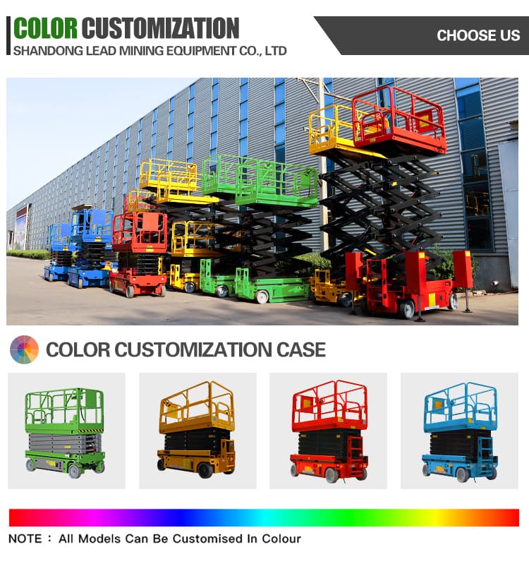 4m Crawler Scissor Lift Compact Tracked Aerial Work Platform
