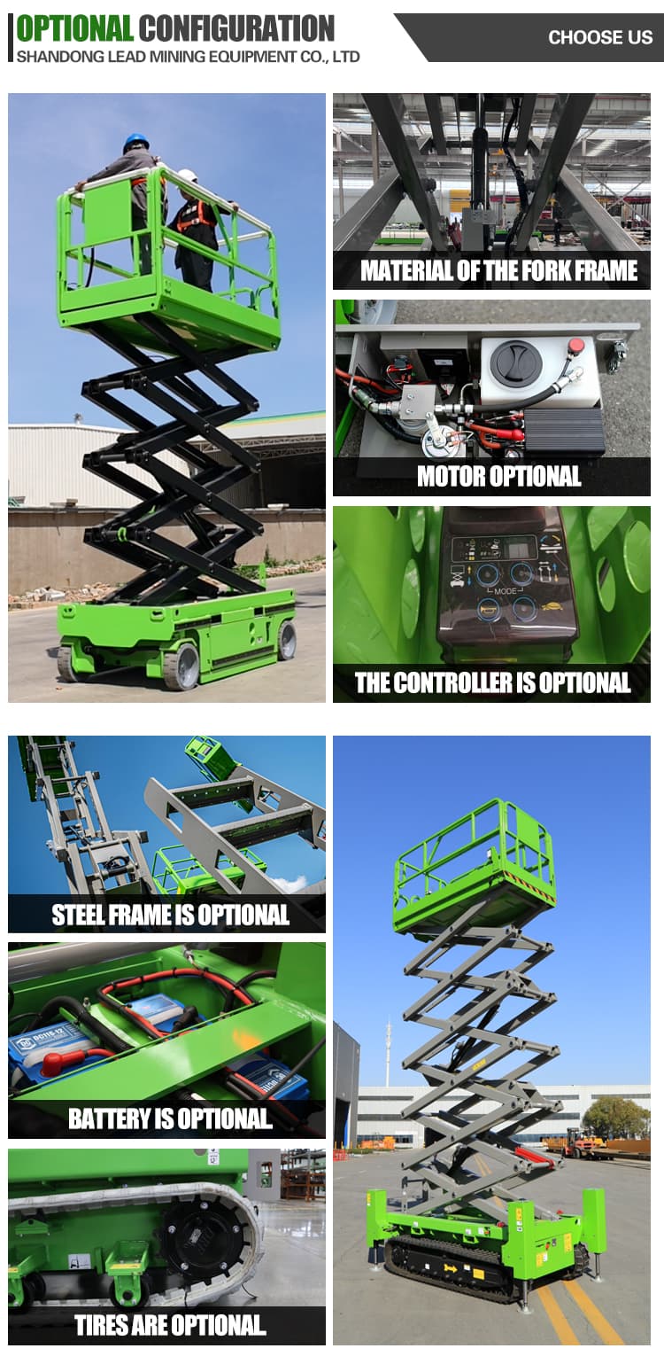 4m Crawler Scissor Lift Compact Tracked Aerial Work Platform