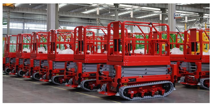 4m Crawler Scissor Lift Compact Tracked Aerial Work Platform