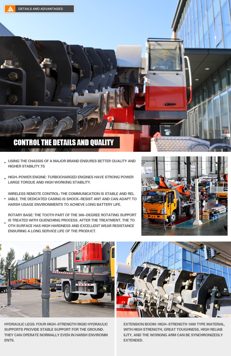piattaforma a braccio / Telescopic piattaforma a braccio / camion Mounted piattaforma aerea