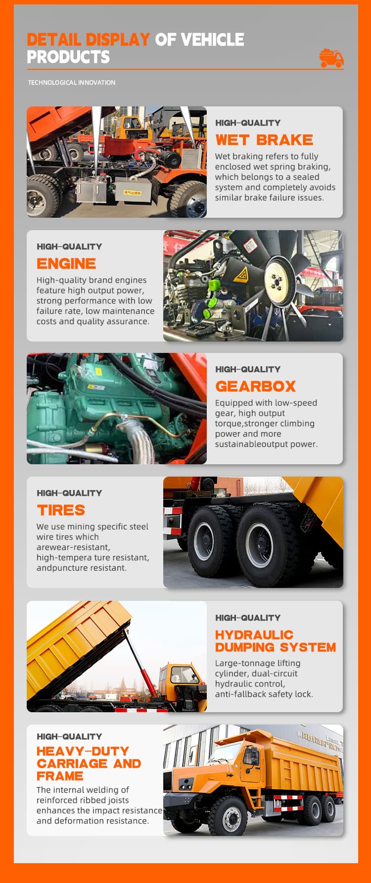 3.5-Ton Underground Dump Truck Low Fuel Consumption Compact Body Powerful Engine with Wet Brake System