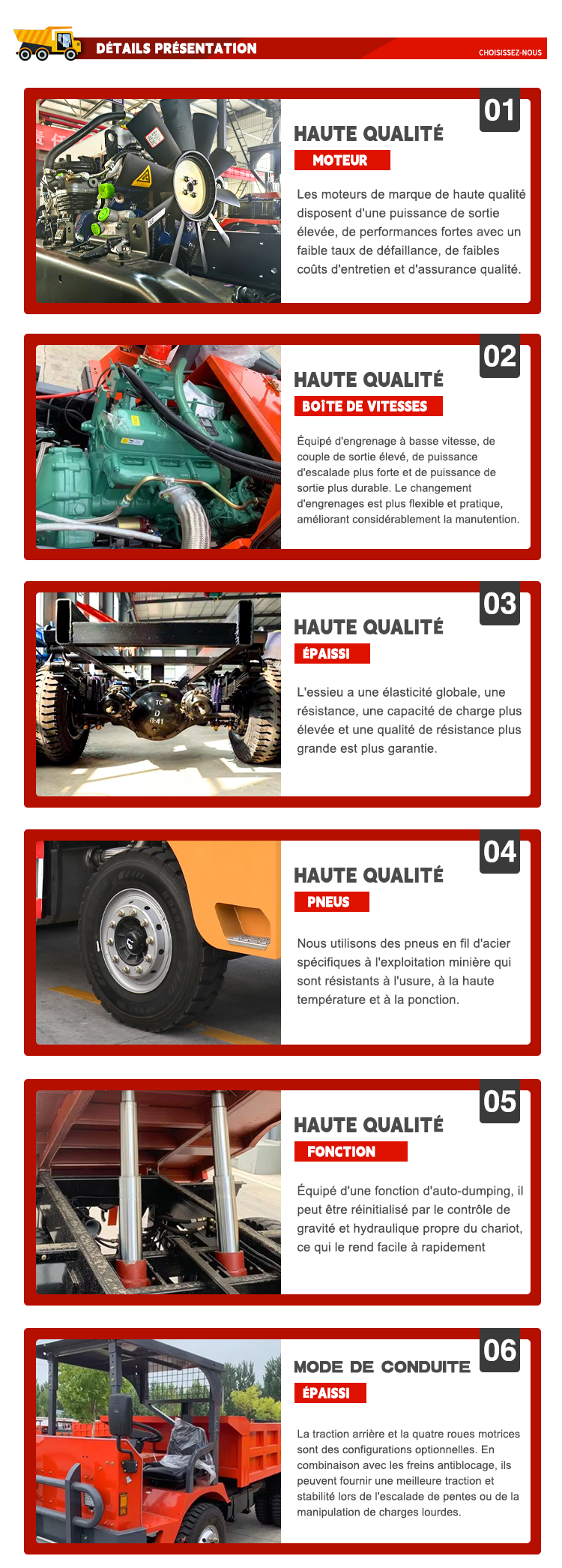 Camion Minier Souterrain 3,5 Tonnes avec Frein Pneumatique pour Tunnels Étroits