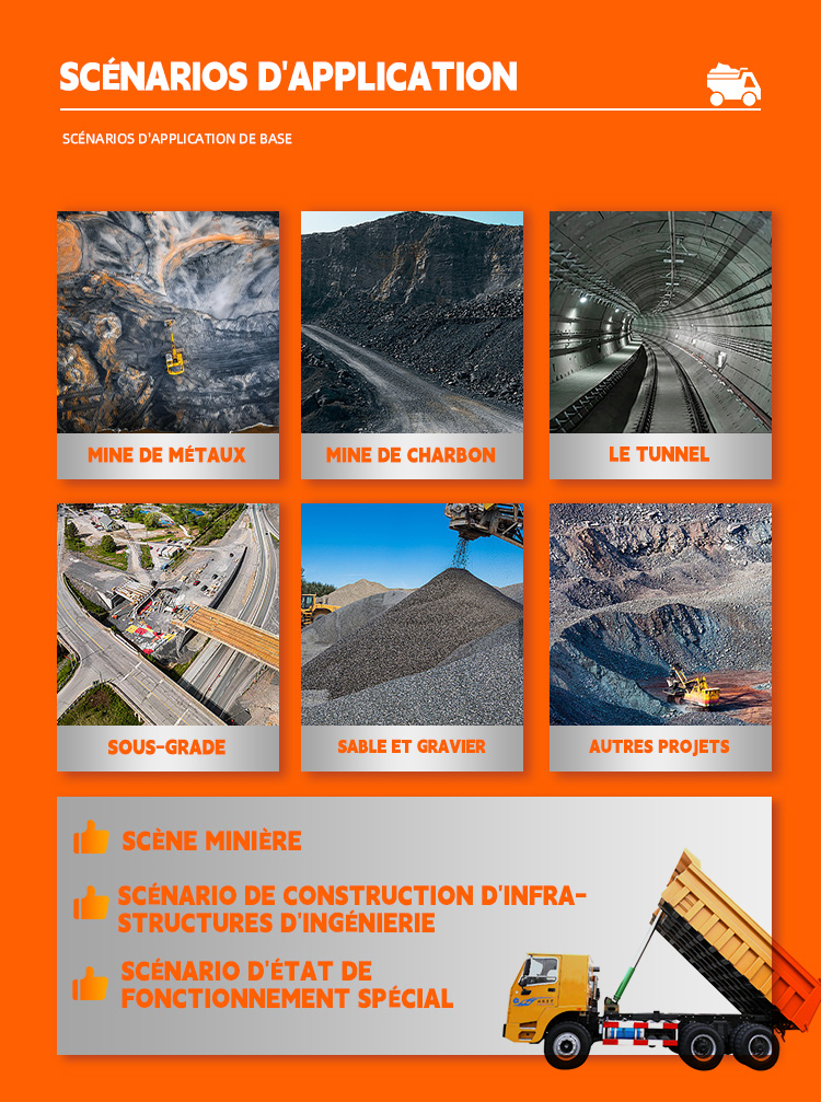Camion-Benne Minier Souterrain 3,5 Tonnes avec Frein Humide pour Espaces Confinés