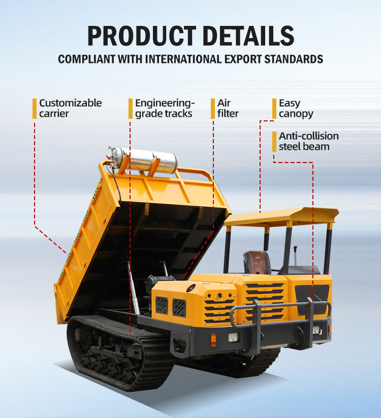 2 Ton Walk-Behind Tracked Dumper for Construction Transport with Strong Traction and Reliable Load Capacity.jpg