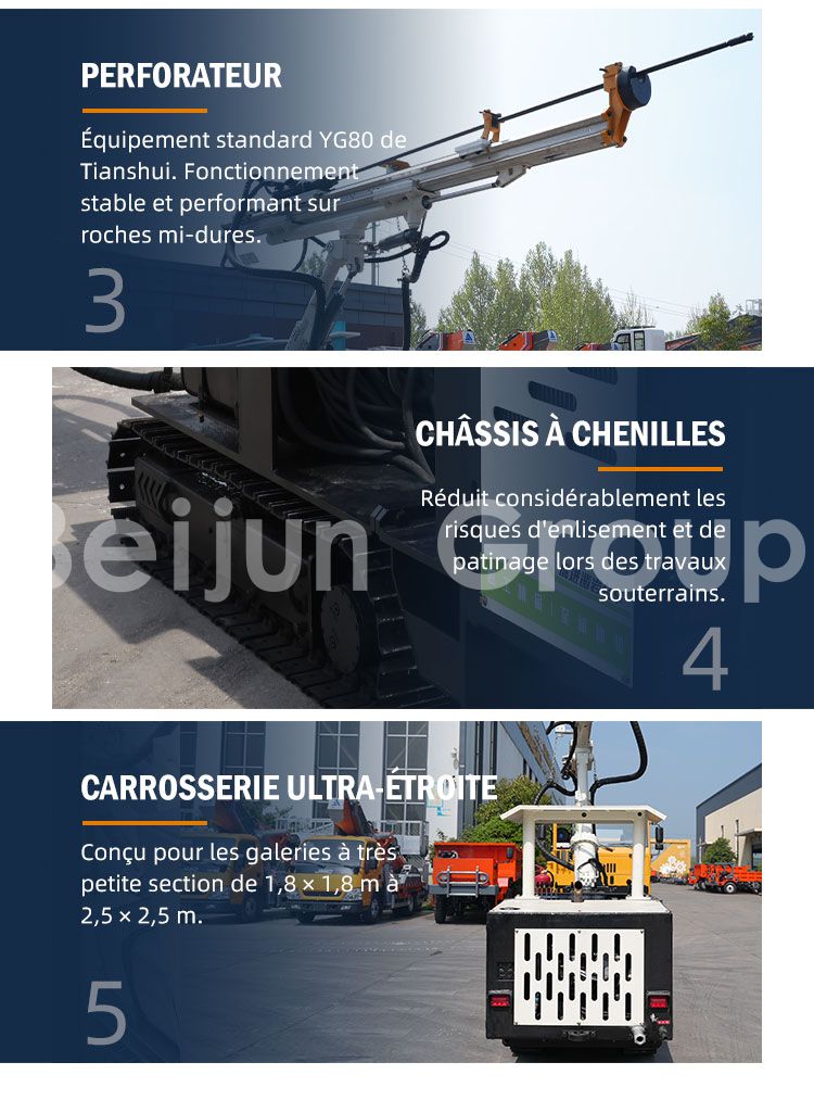 Jumbo de Forage sur Chenilles