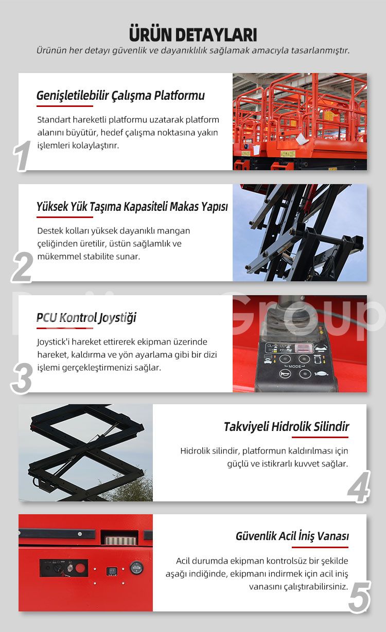 Makaslı kaldırma platformu